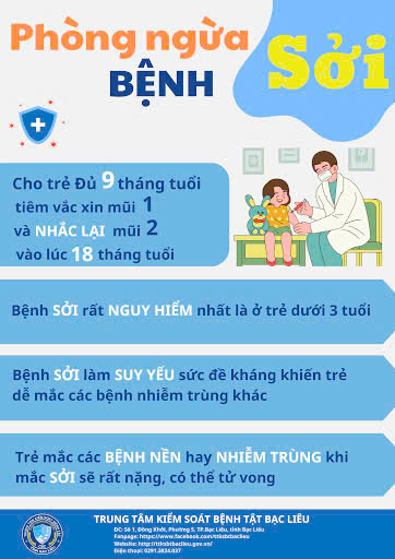 Phòng bệnh Sởi cho trẻ